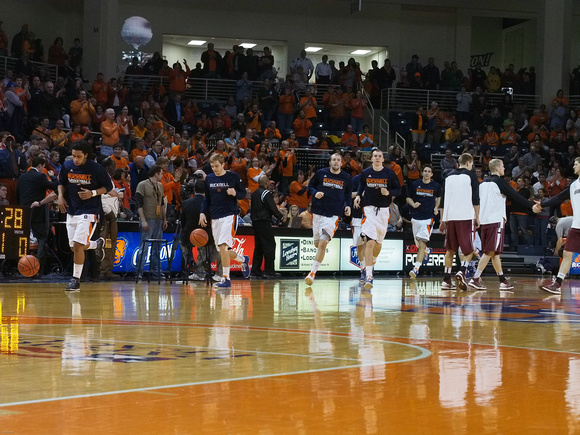 The Bison entering the court